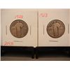 Image 1 : (2) Standing Liberty Quarters: 1928