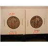 Image 1 : (2) Standing Liberty Quarters: 1930