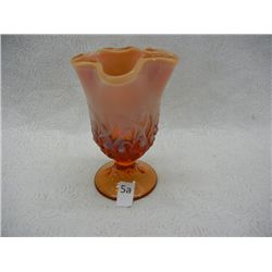 Amber Slag Glass Vase
