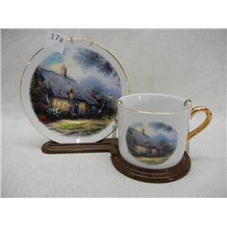 Thomas Kinkade Decorative Plate & Mug w/ Holder