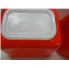 Image 3 : 2- Pyrex Small Red Refrigerator Dishes