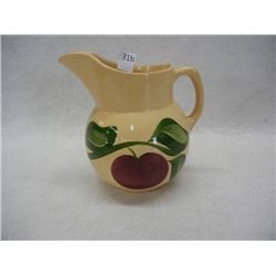 USA Pottery Pitcher W/ Apple Design