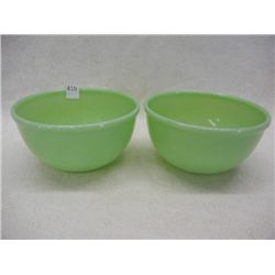 Pair of Jadeite Mixing Bowls
