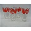 Image 1 : (4) Apple Pattern Drinking Glasses