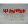 Image 2 : (4) Apple Pattern Drinking Glasses