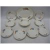 Image 1 : (8) Cross Stitch Pattern Bowls, 1 Serving Bowl, and 1 Platter