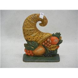 Cast Iron Cornucopia Door Stop