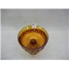 Image 2 : Amber Carnival Glass Stemmed Compote