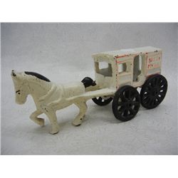 Cast Iron Horse & Milk Wagon