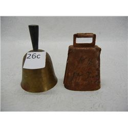 Small Brass Bell and Small Cow Bell