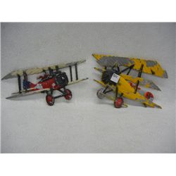 (2) Metal Airplane Wall Plaques, by Homco, 1975