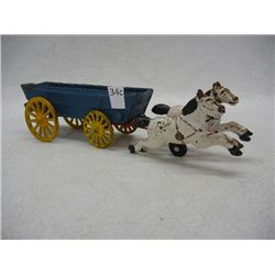 Cast Iron Horses & Wagon