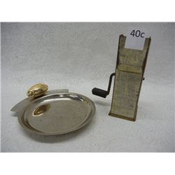 Nut Meat Chopper & Tin Ash Tray