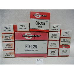 Misc. Standard Ignition Parts: PCV Valves, Rotors, Brush Package, and Distributor Cap