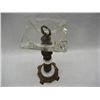 Image 2 : Brass and Glass Ashtray on Pedestal w/ Marble Base