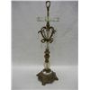 Image 1 : Brass and Glass Ashtray on Pedestal w/ Marble Base & Glass Prisms