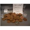 Image 1 : (50) Wheat Pennies, Mixed Dates, 1 Steel