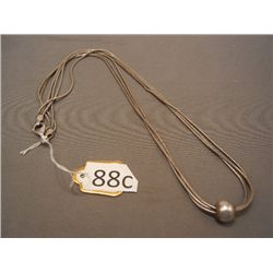 Sterling Necklace & Bead Pendant