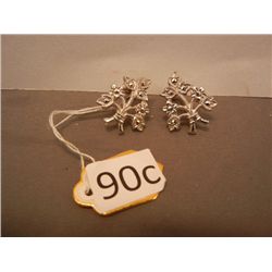Sterling & White Gemstone Clip-On Earrings