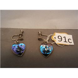 Sterling Heart Shaped Earrings