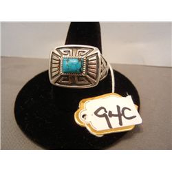 Sterling Ring w/ Square Turquoise Stone