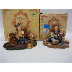"Kelly & Co. The Bear Collector" and "Ashley w/ Chrissie: Dress Up" Yesterday's Child Figurines