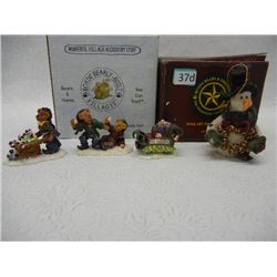 "Jingles the Snowman w/ Wreath" & "Elf Xpress" Boyds Collection Figurines