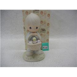 "Wishing You a Basket Full of Blessings" Precious Moments Porcelain Figurine
