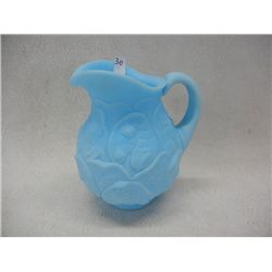Fenton Blue Satin Pitcher