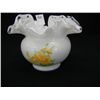 Image 1 : Fenton Hand Painted Ruffled Edge Bowl