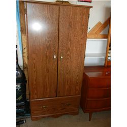2 Door Wood Wardrobe