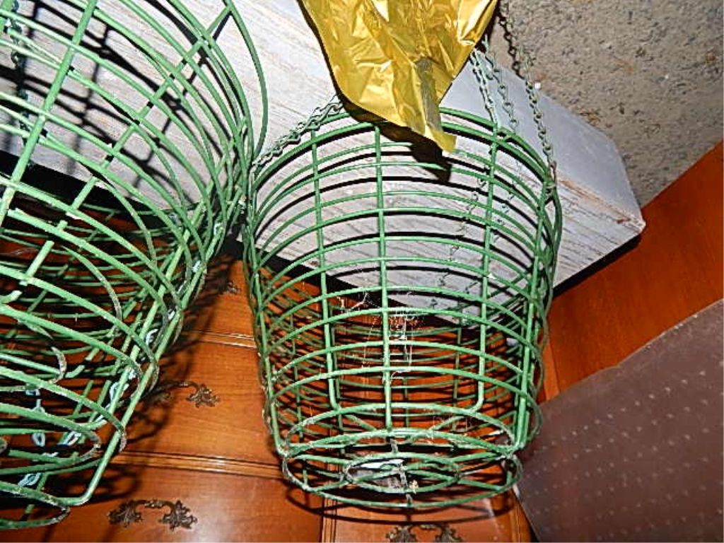WIRE HANGING BASKET FRAMES - LIKE NEW - 2 TOTAL