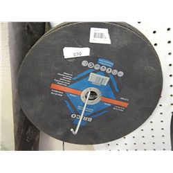 CUTTING DISKS - 12" - NEW - 1 PER LOT