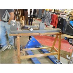 WOOD LATHE & MOTOR ON STAND