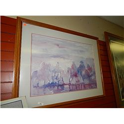 FRAMED LIMITED EDITION SERIGRAPH  "ROCKY MOUNTAIN PASS - RARE -BY EARL BISS (AKA MEADOW LARK BOY; SP