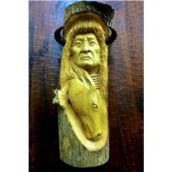 Handmade wood carving By Paul Hornbuckle ?(could not make out last name)