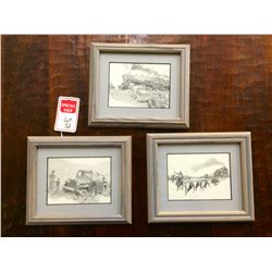 A group of three prints by artist Don Greytak