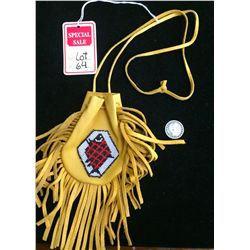 Beaded leather medicine bag