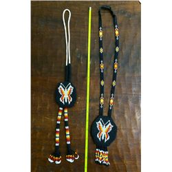 Beaded necklace and matching bolo tie