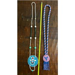 Pair of Native American beaded necklaces