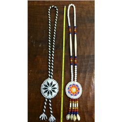 Pair of Native American beaded necklaces