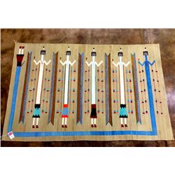 Large, Navajo, Yei pattern rug