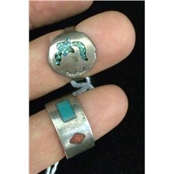 Pair of native American style rings
