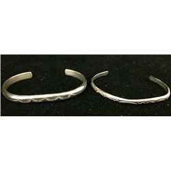 Pair of Native American style cuff bracelets