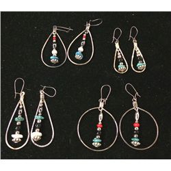 Lot of four earrings