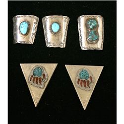Bolo tie clips and collar tips lot