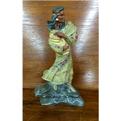 Ceramic Indian girl statue
