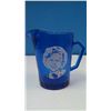 Image 2 : Vintage Shirley temple Blue Glass Pitcher and Cup