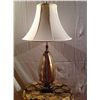 Image 1 : Table Lamp (Gilded Egg Style) w/Shade