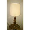 Image 2 : Classic Brass Table Lamp w/Shade 3-way
